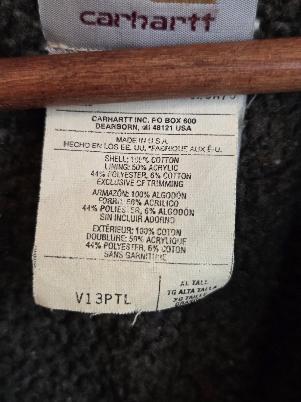 Vtg Carhartt Sherpa-Lined Duck Work Vest - XLT Petrol - Picture 6 of 10